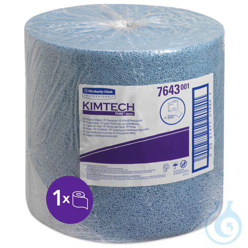 Kimtech® Prozeßwischtücher - Großrolle / Blau Größe: 38,00 cm x 34,00 cm