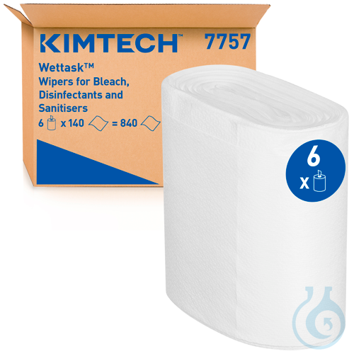 WypAll® Wettask™ Wischtücher - Rolle / Weiß Größe: 30,40 cm x 15,20 cm