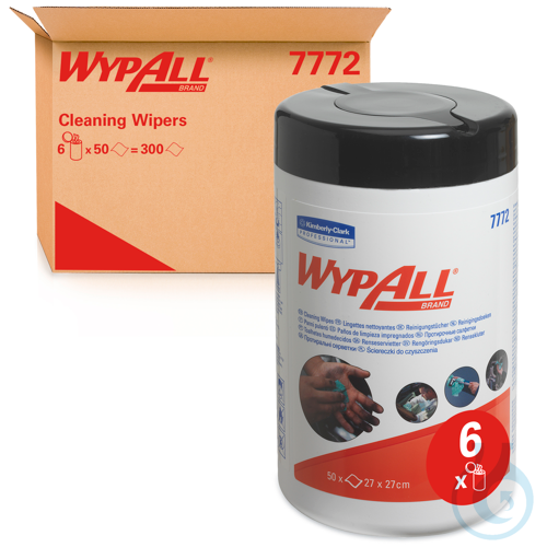WypAll® Wischtücher - Grün Größe: 27,00 cm x 27,00 cm Durchmesser (Rolle/Kern):