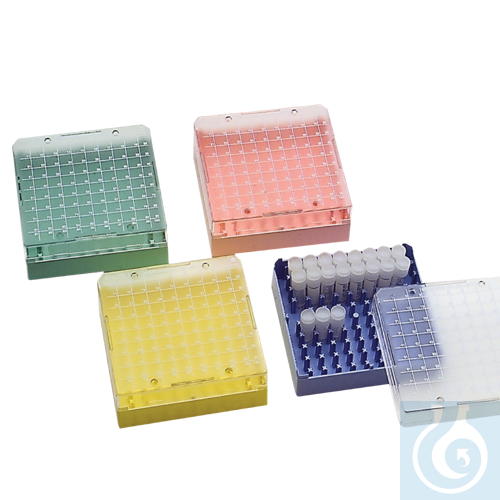 neoChoice Kryo-Aufbewahrungsboxen aus PS, 100 Stellplätze, rosa