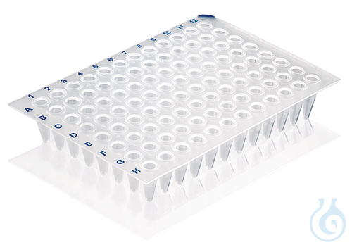 96-well PCR plate, white, for qPCR, non-skirted, elev.wells, 50 pcs.