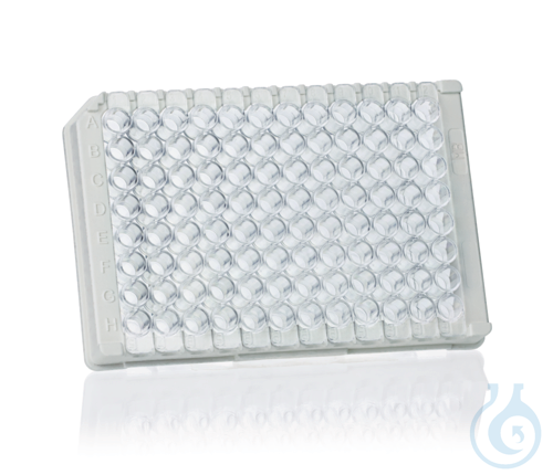 Strip of microplate 96-well (12 str.xF8), PS trans. 360 µl pureGrade MB p.of 100