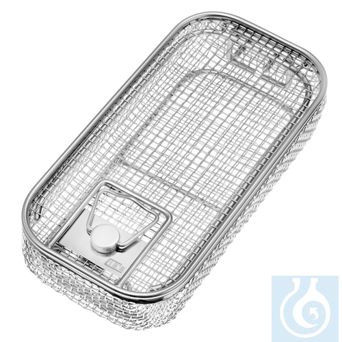 Wire basket with cover and handle, 250 x 130 x 60 mm