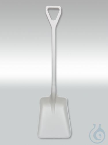 Shovel for foodstuffs, PP white, WxDxL 28x36x111cm