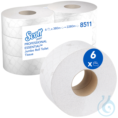 Scott® Essential™ Toilettenpapier - Maxi Jumbo / Weiß /380 Lagen: 2 Größe: