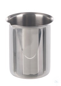 Beaker w. rim a. spout, 18/10 steel, 5000ml