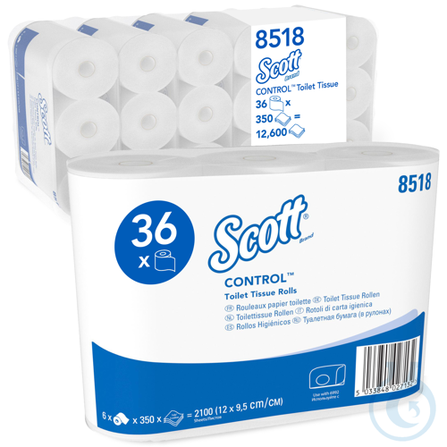 Scott® Control™ Toilettenpapier - Standard / Weiß Lagen: 3 Größe: 12,00 cm x