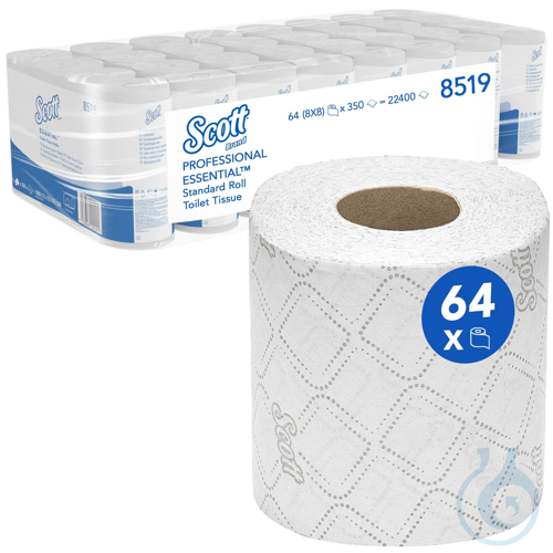 Scott® Essential™ Toilettenpapier - Kleinrollen / Weiß Lagen: 2 Größe: 12,00 cm