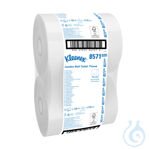 Kleenex® Toilettenpapier - Großrolle / Weiß /180 Lagen: 2 Größe: 38,00 cm x 9,00