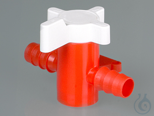 Two-way valve, PP/PE, Ø 11-13mm, NW 8mm, red/white