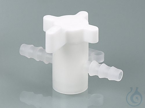 Two-way valve, PVDF, Ø 5-7 mm, NW 4 mm, white