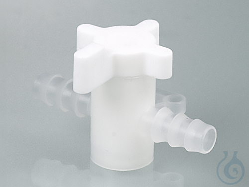 Two-way valve, PVDF, Ø 7-9 mm, NW 6 mm, white