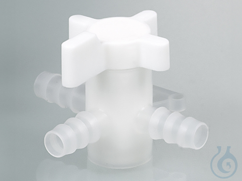 Three-way valve, PVDF, Ø 9-11 mm, NW 8 mm, white