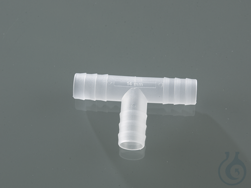 T-connector, PP, f. Ø 13-15mm, cylindrical nozzles
