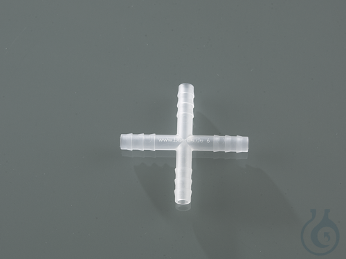 Four-way connector, PP, for Ø 5-7 mm, cylindrical