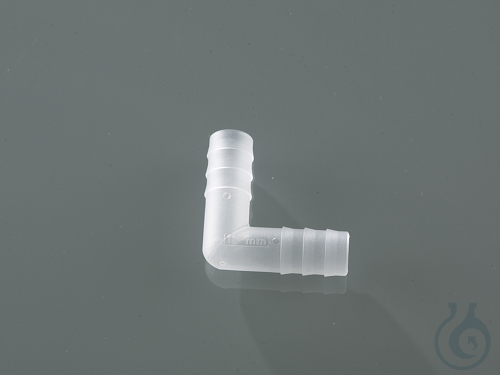 Angled connector, PVDF, f. Ø 11-13 mm, cylindrical