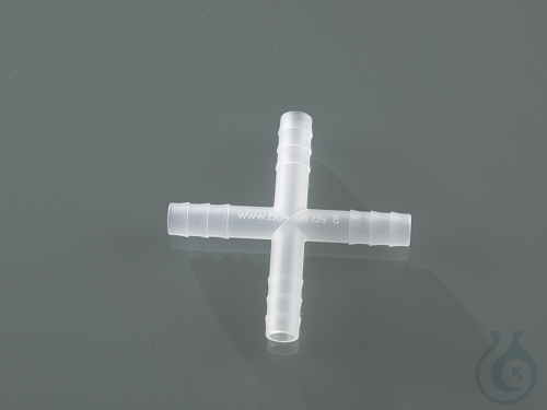 Four-way-connectors PVDF, for Ø 7-9 mm, cylindric.