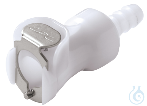 CPC coupling, POM, female, w/ valve, nozzle Ø6,5mm