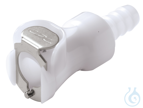CPC coupling, POM, female, w/ valve, nozzle Ø 8mm