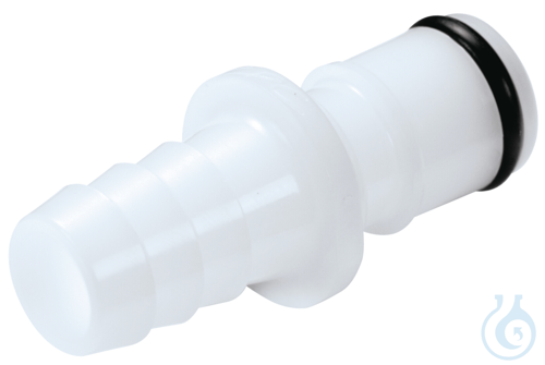 CPC coupling, POM, male, w/o valve, nozzle Ø 9,5mm
