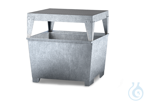 IBC-station steel galv. grid galv. feet construc. V=1000L, 1300x1120x1493