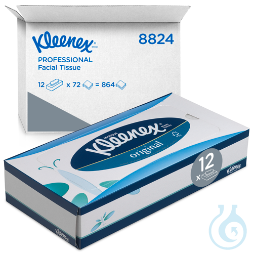 Kleenex® Kosmetiktücher - Standard / Weiß Lagen: 3 Größe: 20,00 cm x 20,00 cm