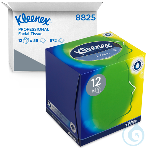 Kleenex® Kosmetiktücher - Würfel-Box / Weiß Lagen: 3 Größe: 20,00 cm x 20,00 cm