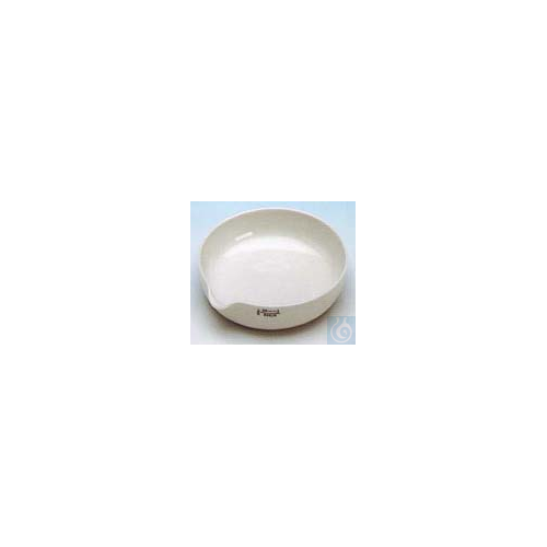 Evaporating basins 888, Size 8, flat bottom, with spout, glazed expect outside
