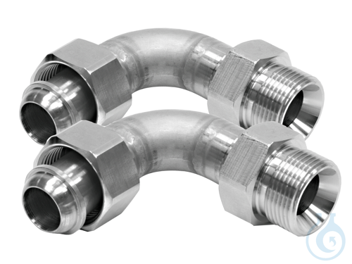 2 Elbow fittings 90°, M24x1.5 female/male