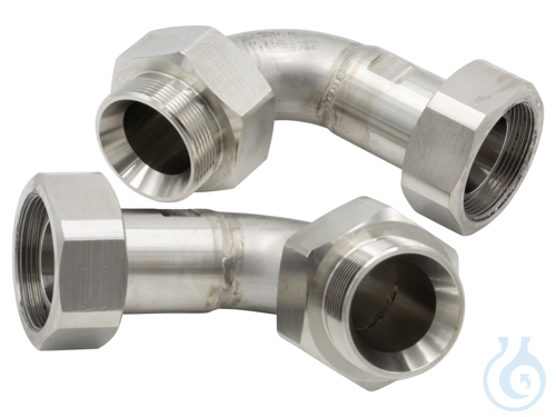 2 Elbow fittings 90°/M38x1.5 female/male