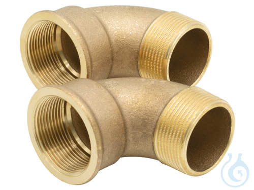 2 Elbow fittings 90°/G1 1/2'' female/male