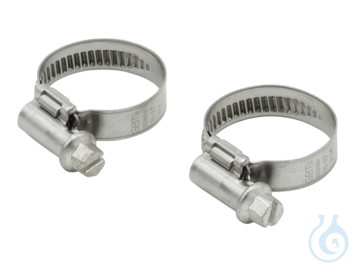 2 Tube clamps, size 3 clamping range 16-27 mm for reinforced tubing