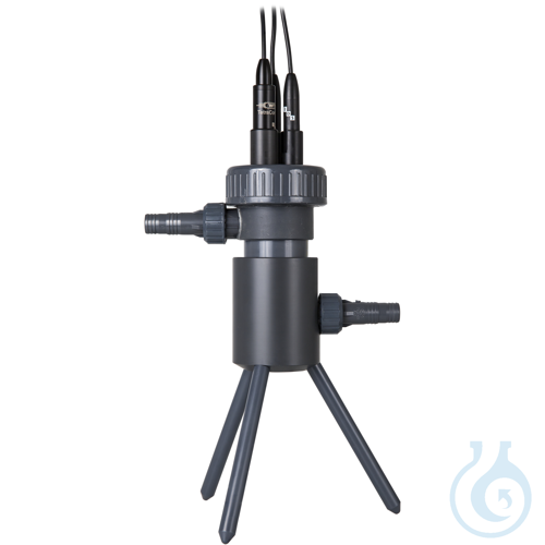 D 3Sen, Flow-through vessel for up to three pH, ORP, D.O. or conductivity sensor