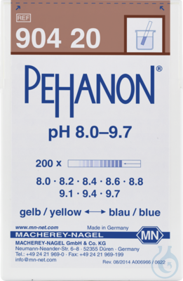 PEHANON pH 8 - 9.7 bandelettes indicatrices, Macherey-Nagel, art. 90420