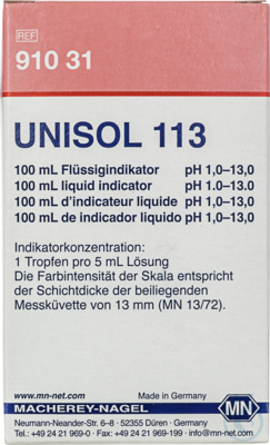 UNISOL 113 pH 1-13 (100ml)