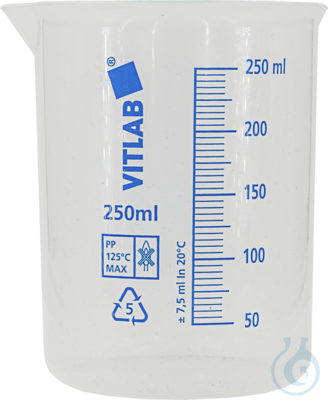 VISO B-case Sample beaker 250mL, 5 p.