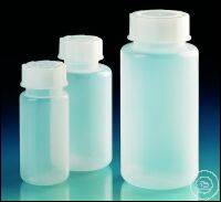 Wide-neck bottle, PE-LD, with screw-cap, 250 ml, round, GL 45