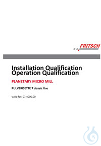 IQ/OQ documentation P-7 classic line as form