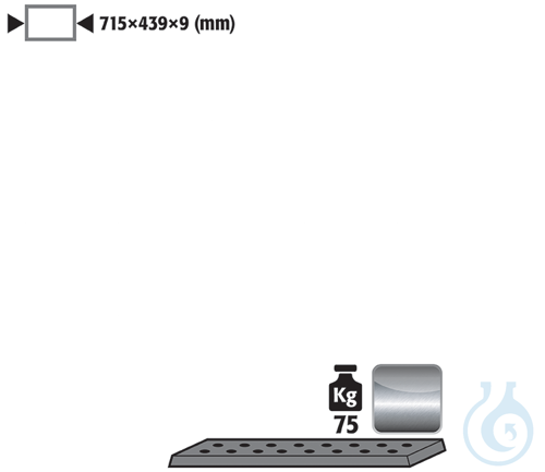 perforated insert st.steel 1.4016 raw for S90/S30 B890/1400 717x436x9