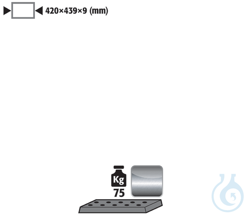 perforated insert st.steel 1.4016 raw for UB90/UB30 B590/1100 417x436x9
