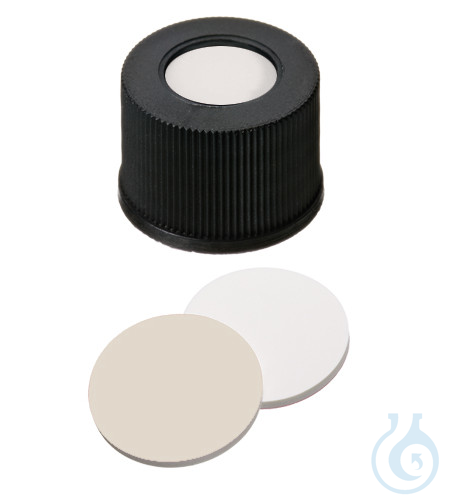 ND10 PP Screw Cap black, 7mm centre hole