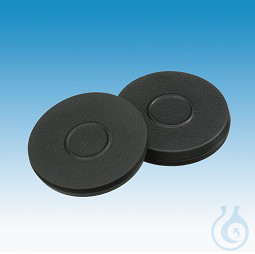 20mm Moulded Septa Butyl, dark grey, 55° shore A, 3.0mm, 10 x 100 pc