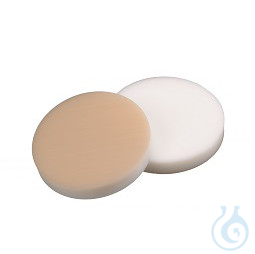 Septa, 22 mm diameter, 3,2 mm, EPA-quality, silicone white/PTFE beige