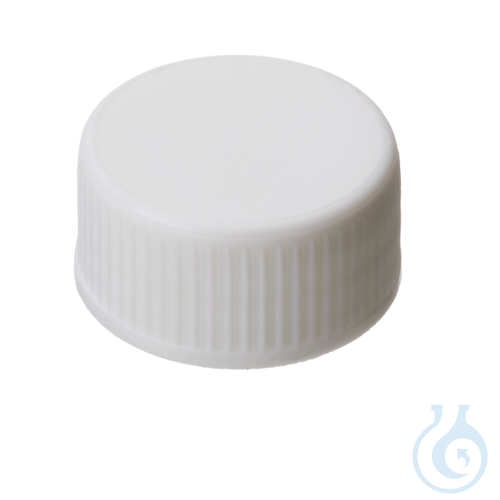 24mm PP Screw Cap, white, closed top, 10x100/PAK