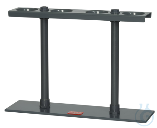 GSM4 behrotest rack for Sedimention vessels made of sollid PVC grey, for 4 Imhof