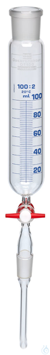 DT100 behrotest metering funnel 100 ml, graduated with stopcock