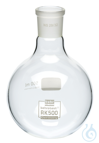 RK500 behrotest round bottom flask 500 ml neck NS 29
