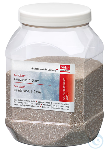 QS behrotest quartz sand 1..2 mm diam. 1000 g