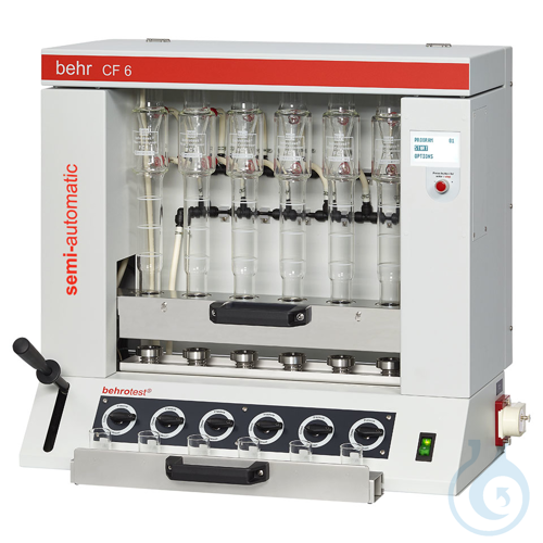 CF6 behrotest semi-automatic crude fibre extraction unit for 6 sample places