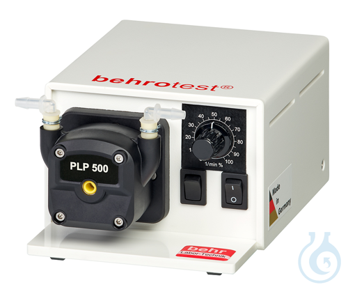 PLP500 behrotest peristaltic pump with suction capacity 50-550 ml/min angled con